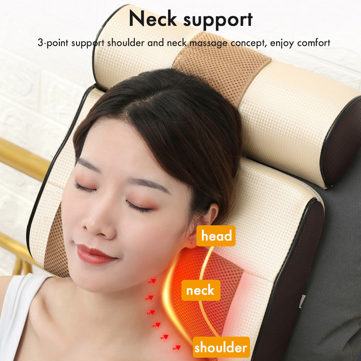 Neck support clearance massager