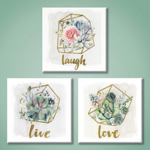 Floral Canvas Wall Art Set, 3 Piece Gold Foil, 20 x 20 in