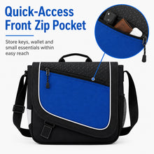 Shoulder Bag, 15.6-Inch Laptop Shoulder Bag, Blue Black, Work School