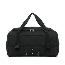 Large Travel Duffel Backpack Bag, 67 cm Black Convertible Weekender Luggage with Top Handles, Multiple Pockets, Side Zipper Storage for Gym, Road Trips, Camping and Overnight Travel