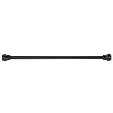 Black Tension Shower Curtain Rod, Decorative Metal Bathroom Curtain Rod with Classic Finial Ends, 62 in / 157.48 cm, No-Drill Style for Bathroom, Shower, Tub and Apartment Use