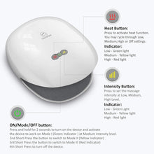 Wireless Hand Massager with Heat, 3 Compression Levels, Rechargeable Cordless Finger & Palm Massager, USB Charging, Portable White Relaxation Device for Home Office Travel