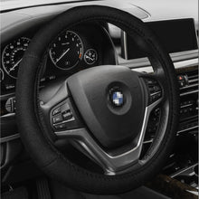 Black Steering Wheel Cover Set, Fabric, 5 Piece Car Interior Kit