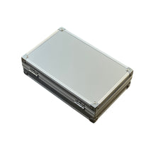 Aluminum Storage Case with Foam Insert Silver Portable Protective Box with Metal Latch, Reinforced Corners, 22 x 14 x 6 cm Tool, Collectible & Small Item Storage