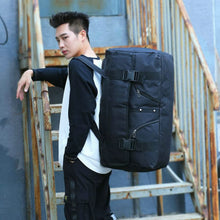 Large Travel Duffel Backpack Bag, 67 cm Black Convertible Weekender Luggage with Top Handles, Multiple Pockets, Side Zipper Storage for Gym, Road Trips, Camping and Overnight Travel