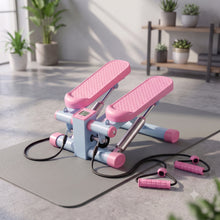 Mini Stepper with Bands, LCD, Pink Home Fitness Machine
