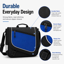 Shoulder Bag, 15.6-Inch Laptop Shoulder Bag, Blue Black, Work School