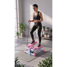 Mini Stepper with Bands, LCD, Pink Home Fitness Machine