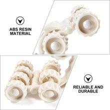 Manual Body Massage Roller, 16-Wheel Handheld Neck Back Waist Leg Massager, Lightweight ABS Resin Muscle Roller with Ergonomic Handle for Home, Office, Travel Relaxation, White