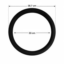 Black Steering Wheel Cover Set, Fabric, 5 Piece Car Interior Kit