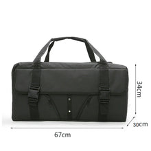 Large Travel Duffel Backpack Bag, 67 cm Black Convertible Weekender Luggage with Top Handles, Multiple Pockets, Side Zipper Storage for Gym, Road Trips, Camping and Overnight Travel