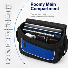Shoulder Bag, 15.6-Inch Laptop Shoulder Bag, Blue Black, Work School