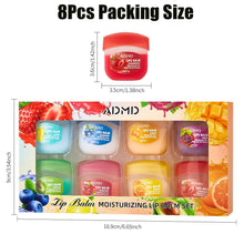 Lip Balm Set, 8 Pack Fruit Scented Moisturizing Balm, 7g, Daily Care