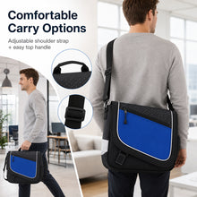 Shoulder Bag, 15.6-Inch Laptop Shoulder Bag, Blue Black, Work School