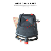 Waste Oil Drain Pan Container with Sealed Caps and Carrying Handles