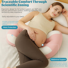 Ergonomic Full Body Pregnancy Pillow with Adjustable Strap – Belly, Back & Waist Support | Breathable & Machine Washable Maternity Cushion