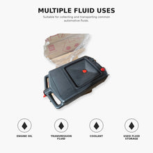 Waste Oil Drain Pan Container with Sealed Caps and Carrying Handles