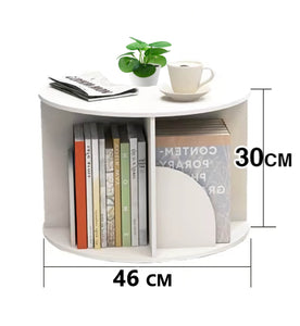 1 Tier 360° Rotating Stackable Shelves Bookshelf Organizer