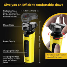 Electric Shaver 5-in-1 Grooming Kit for Men – Rechargeable Rotary Razor with Beard Trimmer, Nose Hair Trimmer, Facial Brush, 2-Speed Power, IPX7 Waterproof Wet & Dry Shaving Model TXD-X2