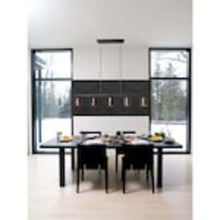5-Light Kitchen Island Light, Antique Brown, Mosaic Glass - image 9