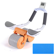 Automatic Rebound Abdominal Wheel, Excercise Ab Roller Wheel with Elbow Support, Phone Holder, Timer, Anti-Slip Pad (Orange) - Default Title