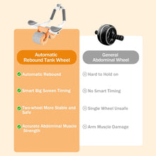 Automatic Rebound Abdominal Wheel, Excercise Ab Roller Wheel with Elbow Support, Phone Holder, Timer, Anti-Slip Pad (Orange) - image 5