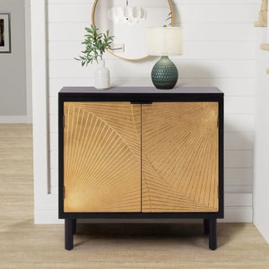 Accent Storage Cabinet, 2-Door Sideboard Cabinet with 2 Tier Shelving for Home, Living Room