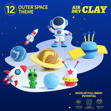 Children’s Dream Star Air Dry Clay Kit – 12-Pack Outer Space Modeling Set with Tools, DIY Space Rocket, Astronaut, Planets, Alien Crafts for Kids Age 5+, Non-Toxic Educational Art Toy Gift