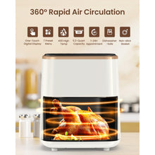 5.3 Qt Air Fryer with Viewing Window, 7 Presets, 1350W, White - image 4