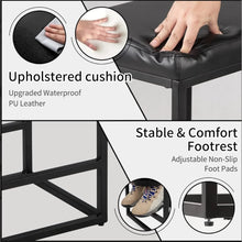 2 PCS Square Bar Stool Set – 30" Counter & Bar Height, PU Leather Cushion, Heavy-Duty Steel Frame, Footrest & Non-Slip Feet for Kitchen Island & Home Bar