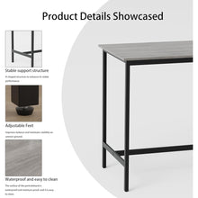 5-Piece Bar Table Set with 4 PU Padded Bar Stools, Backrests, Sturdy Steel Frame, Space-Saving Modern Dining & Home Bar Set for Kitchen & Apartment