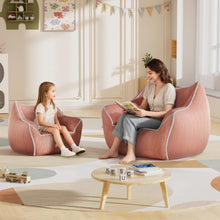 Oversized Pink Corduroy Bean Bag Chair with Foam Filling and Armrests - image 8