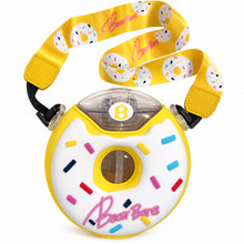Kids Donut Water Bottle, 380 mL Straw Cup with Adjustable Strap, Yellow - image 1