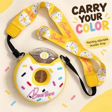 Kids Donut Water Bottle, 380 mL Straw Cup with Adjustable Strap, Yellow - image 6