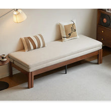 Solid Wood Sofa Bed - Folding Convertible Daybed | Walnut Finish