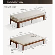 Solid Wood Sofa Bed - Folding Convertible Daybed | Walnut Finish