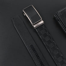 Men's Ratchet Dress Belt - Top Grain Leather Automatic Buckle