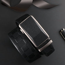 Men's Ratchet Dress Belt - Top Grain Leather Automatic Buckle