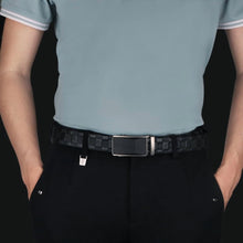Men's Ratchet Dress Belt - Top Grain Leather Automatic Buckle