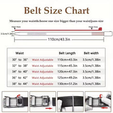 Men's Ratchet Belt, Geometric Automatic Slide Buckle Dress Belt, 3.5cm Width Adjustable No-Hole Waist Belt, Black Textured Business Casual Belt for Men, Daily Wear Gift for Him, Model DTG51