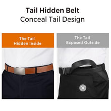 Men’s Ratchet Leather Belt with Automatic Buckle, Micro-Adjustable 1/4” Fit, Hidden Tail Design – Cut-to-Fit Casual & Dress Belt for Jeans, Business & Work