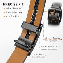 Men’s Ratchet Leather Belt with Automatic Buckle, Micro-Adjustable 1/4” Fit, Hidden Tail Design – Cut-to-Fit Casual & Dress Belt for Jeans, Business & Work