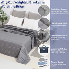 12 lb Weighted Blanket – Dual-Sided Cooling TENCEL & Warm Plush, Premium Glass Beads, Reversible 7-Layer All-Season Blanket with Gift Bag, 48x72 Twin Size