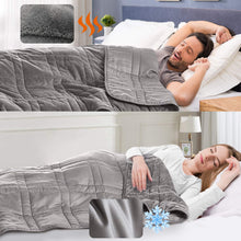 12 lb Weighted Blanket – Dual-Sided Cooling TENCEL & Warm Plush, Premium Glass Beads, Reversible 7-Layer All-Season Blanket with Gift Bag, 48x72 Twin Size