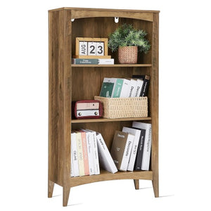 3 Tier Wooden Bookcase, 109 cm H Open Display Bookshelf with Storage Shelves for Home, Bedroom, Office