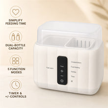Double Bottle Warmer with 5 Modes and Timer, White - image 3