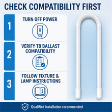 U-Bend LED T8 Bulbs, 2-Pack, 15.5W, 4100K, 2200 Lumens - image 5