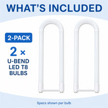 U-Bend LED T8 Bulbs, 2-Pack, 15.5W, 4100K, 2200 Lumens - image 7