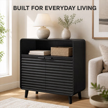 Sideboard Storage Cabinet, 2 Doors, 80 cm, Black - image 3