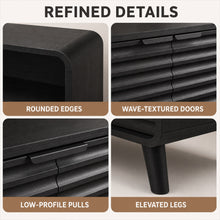 Sideboard Storage Cabinet, 2 Doors, 80 cm, Black - image 5
